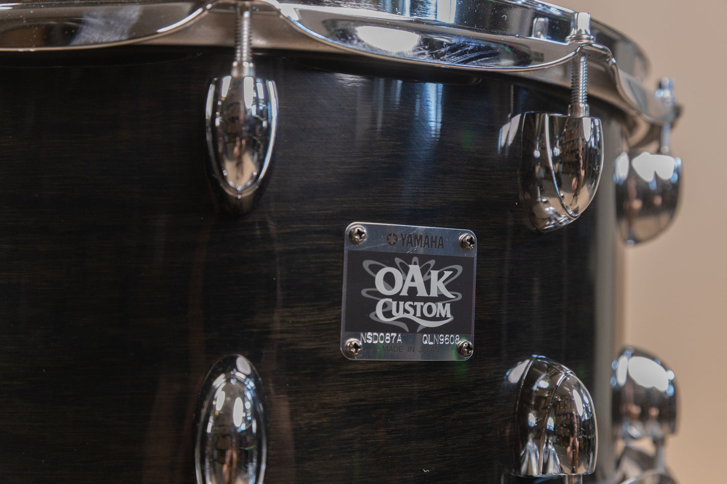 Yamaha Oak Custom 7x14 Musashi Black Snare Drum