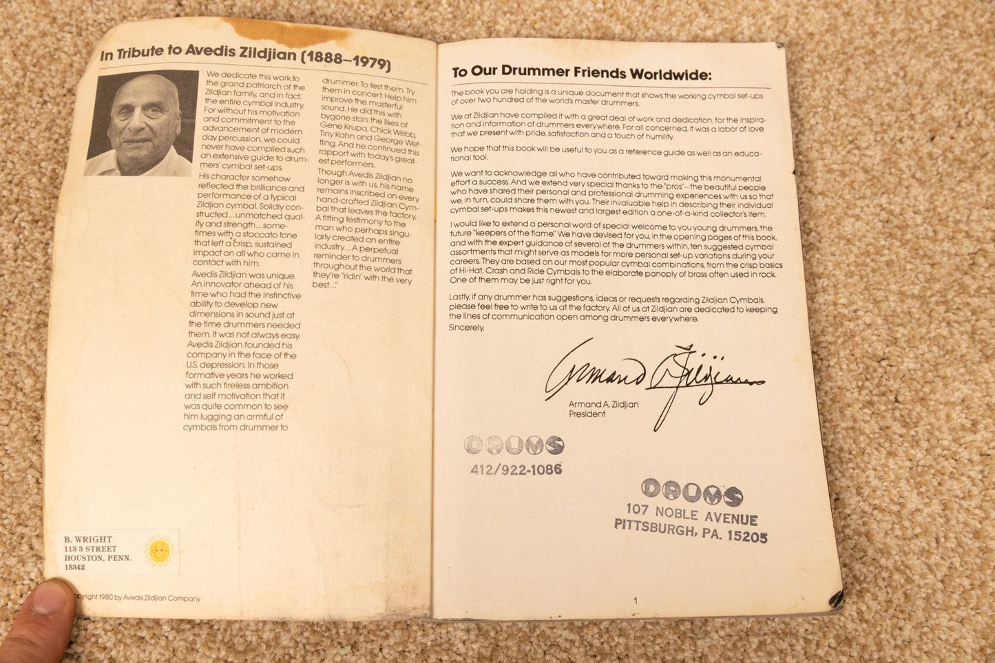 1980s Famous Zildjian Set-Ups Book
