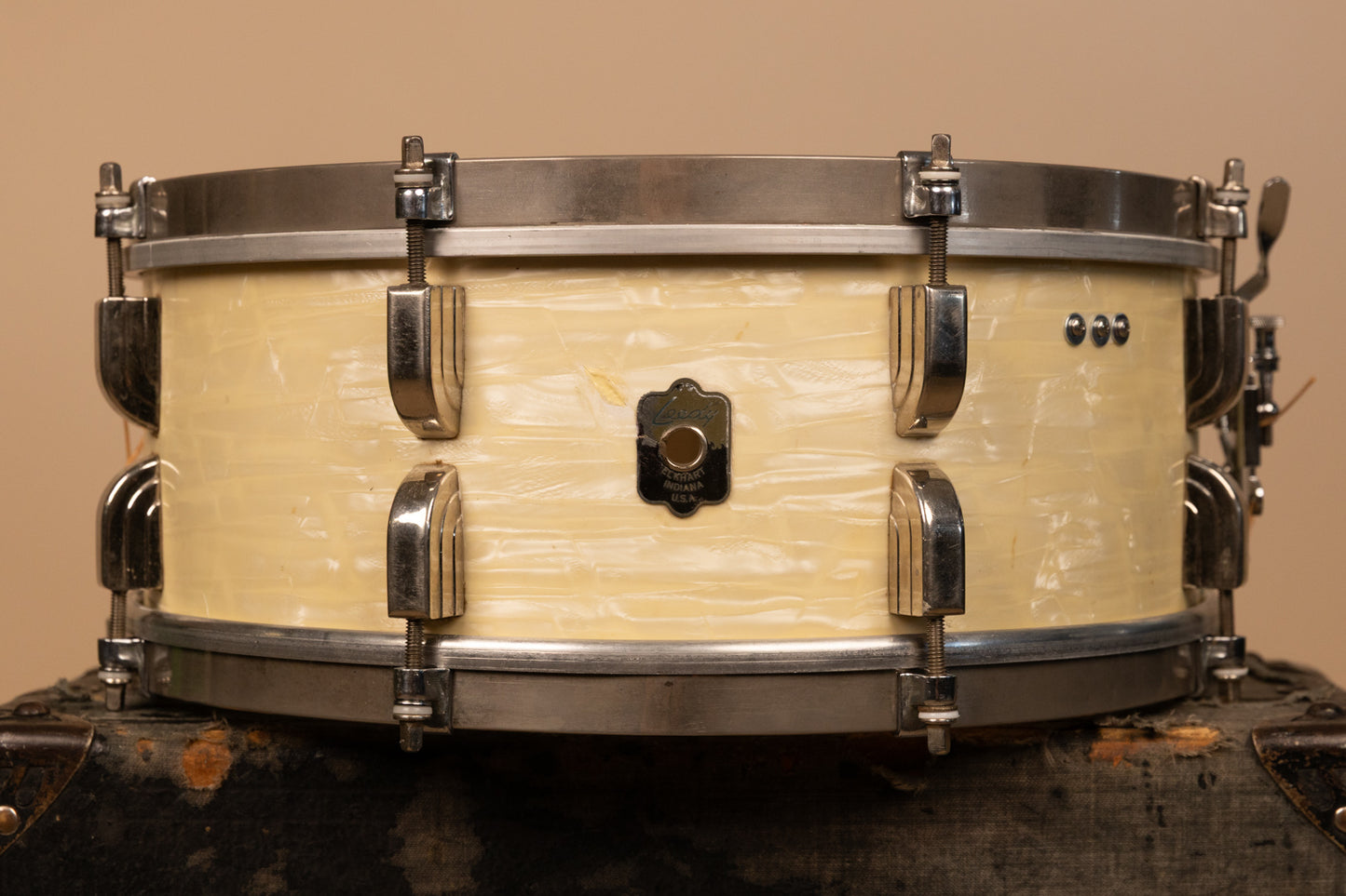 1940s Leedy 5.5x14 Avalon Pearl Broadway Snare Drum