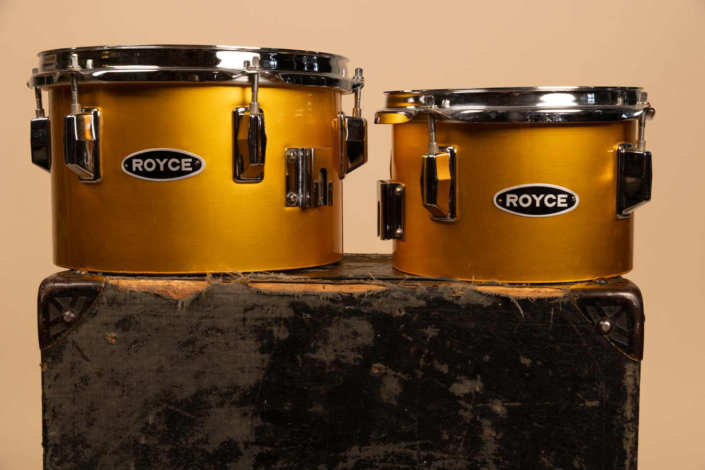 Vintage Royce Gold Mist 8" and 10" Concert Toms