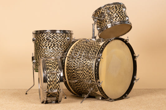 Vintage MIJ White Onyx Drum Set 14x20 8x12 14x14 and 5x14