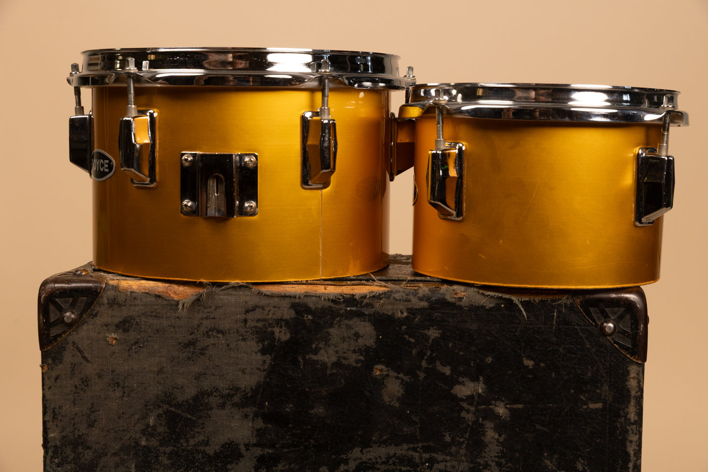 Vintage Royce Gold Mist 8" and 10" Concert Toms