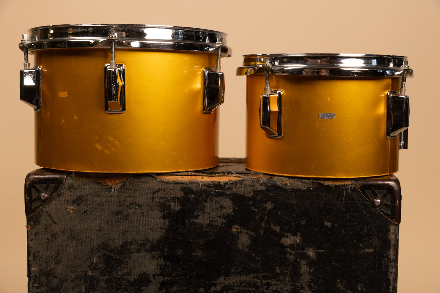Vintage Royce Gold Mist 8" and 10" Concert Toms