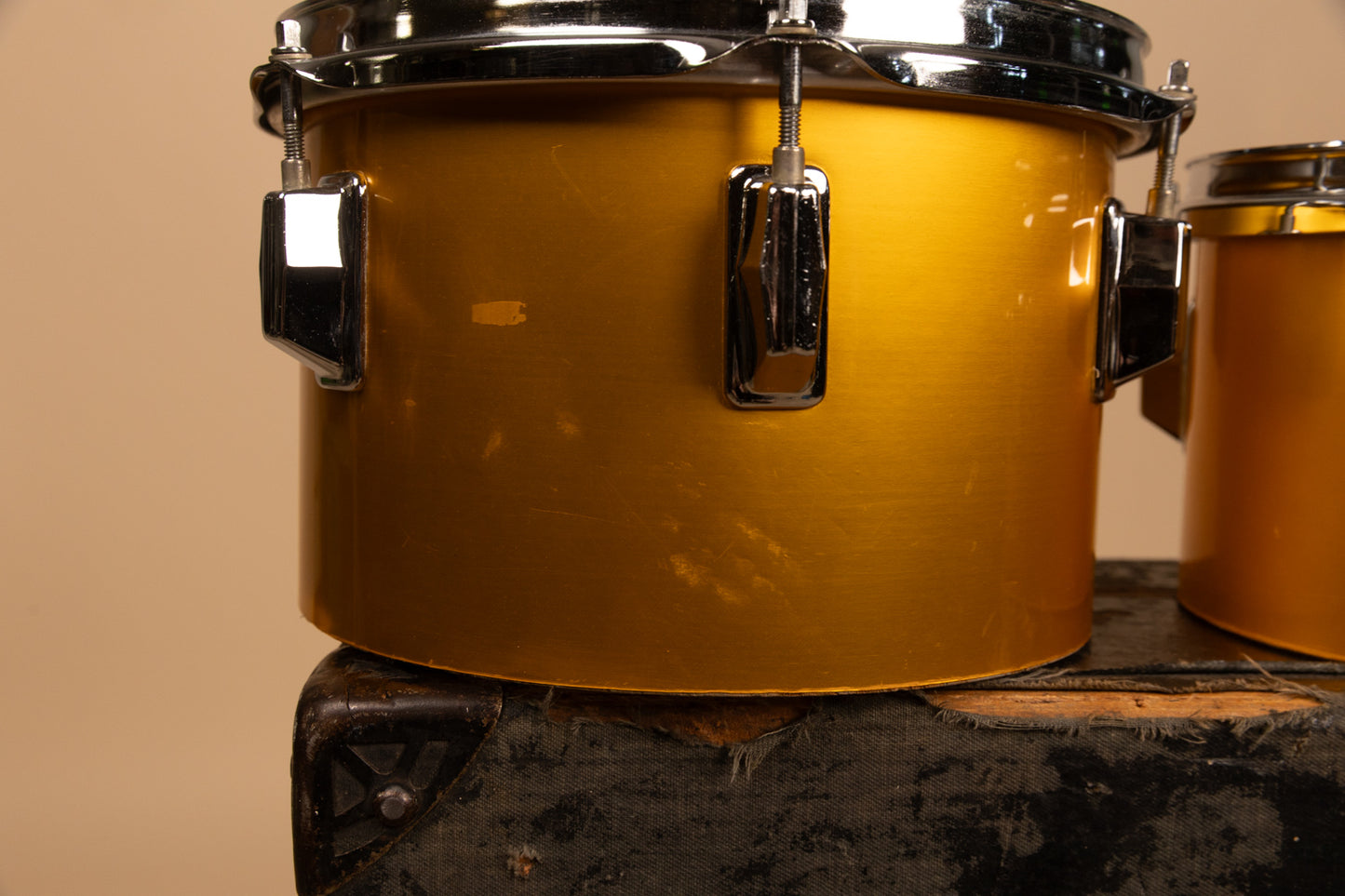 Vintage Royce Gold Mist 8" and 10" Concert Toms