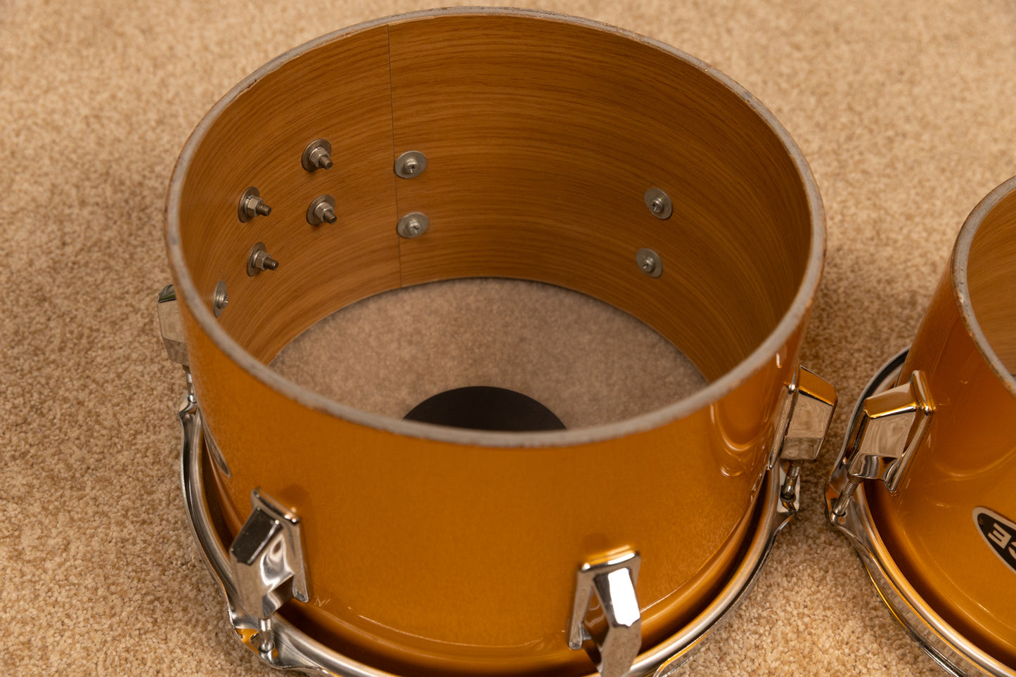Vintage Royce Gold Mist 8" and 10" Concert Toms