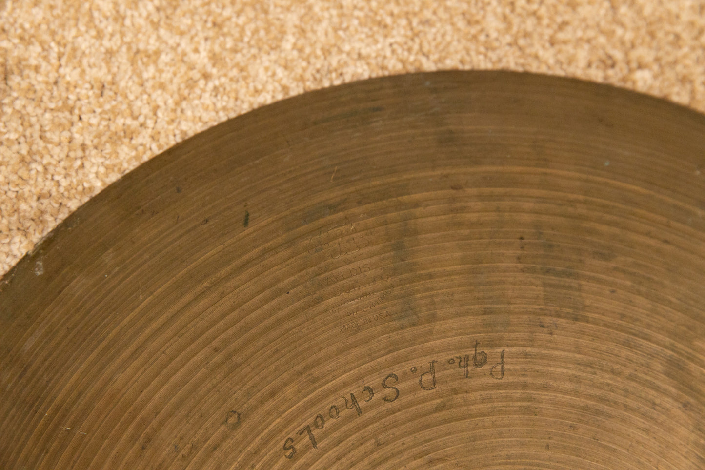 1960s Zildjian A 15" Hi Hat Cymbal 1220g
