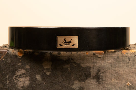 1990s Pearl 3x13 Steel Piccolo Snare Drum Shell