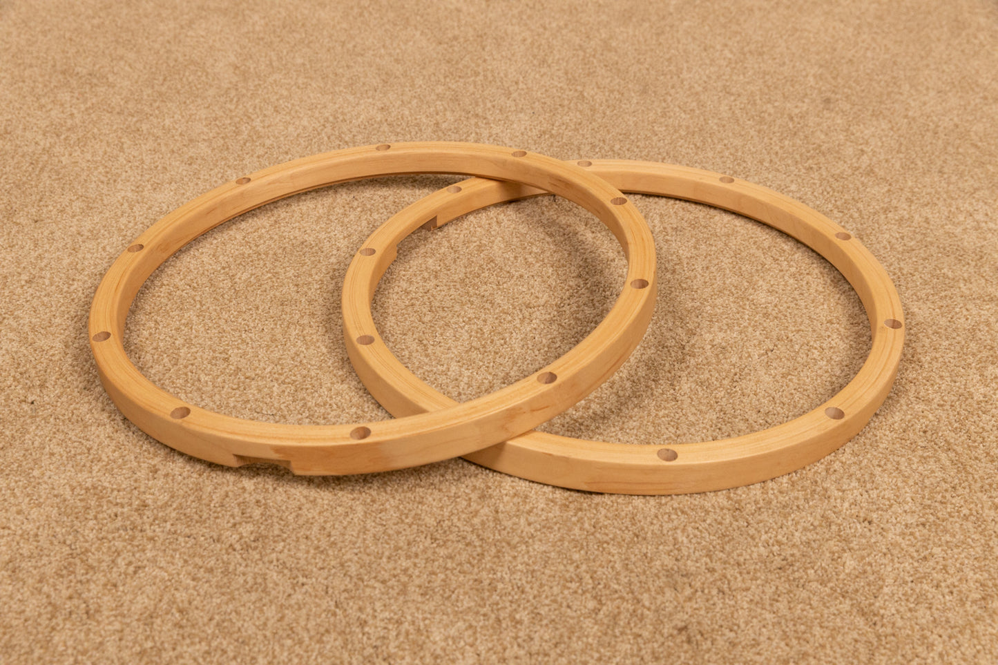 Ten Hole Snare Drum 14" Wood Hoops (Pair)