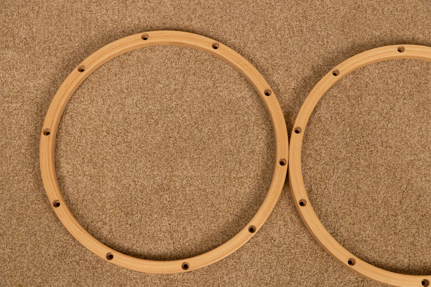 Ten Hole Snare Drum 14" Wood Hoops (Pair)