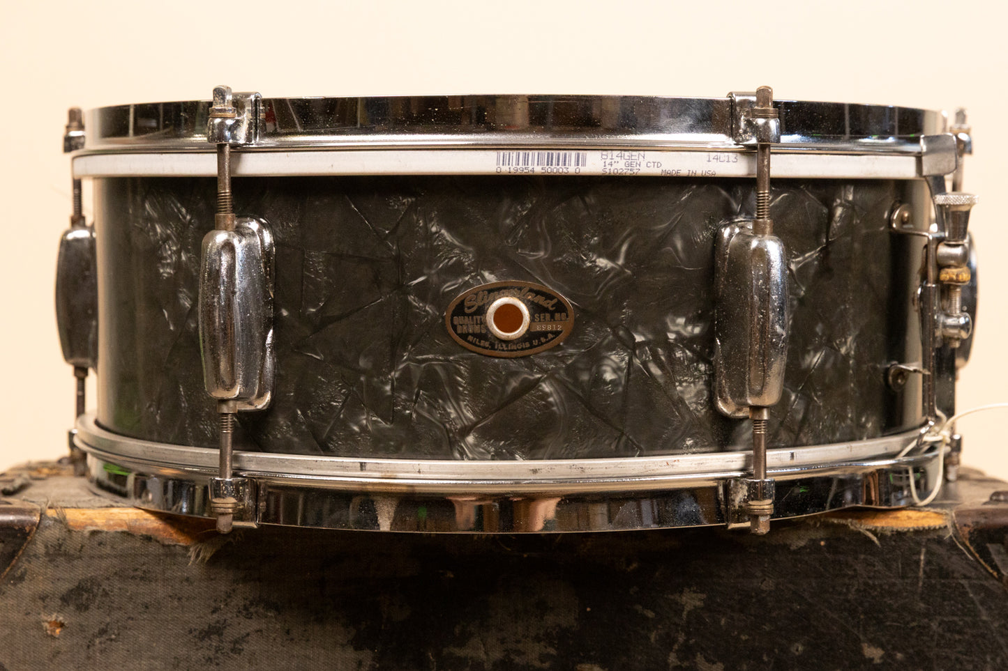 1966 Slingerland 5x14 Black Diamond Pearl Deluxe Student Model Snare Drum