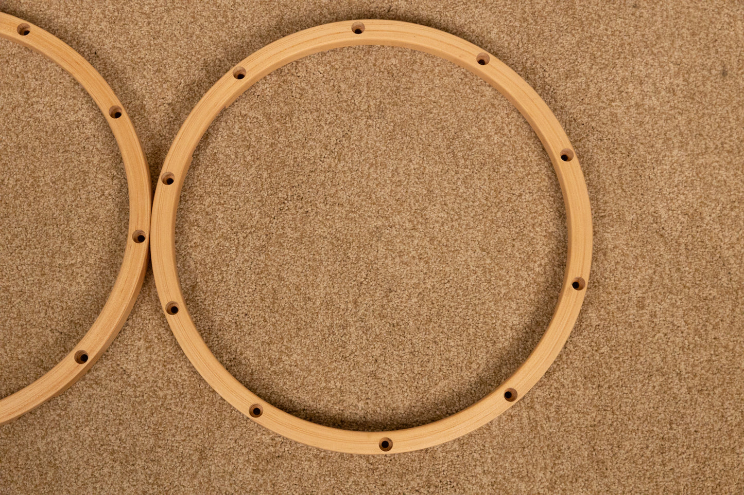 Ten Hole Snare Drum 14" Wood Hoops (Pair)