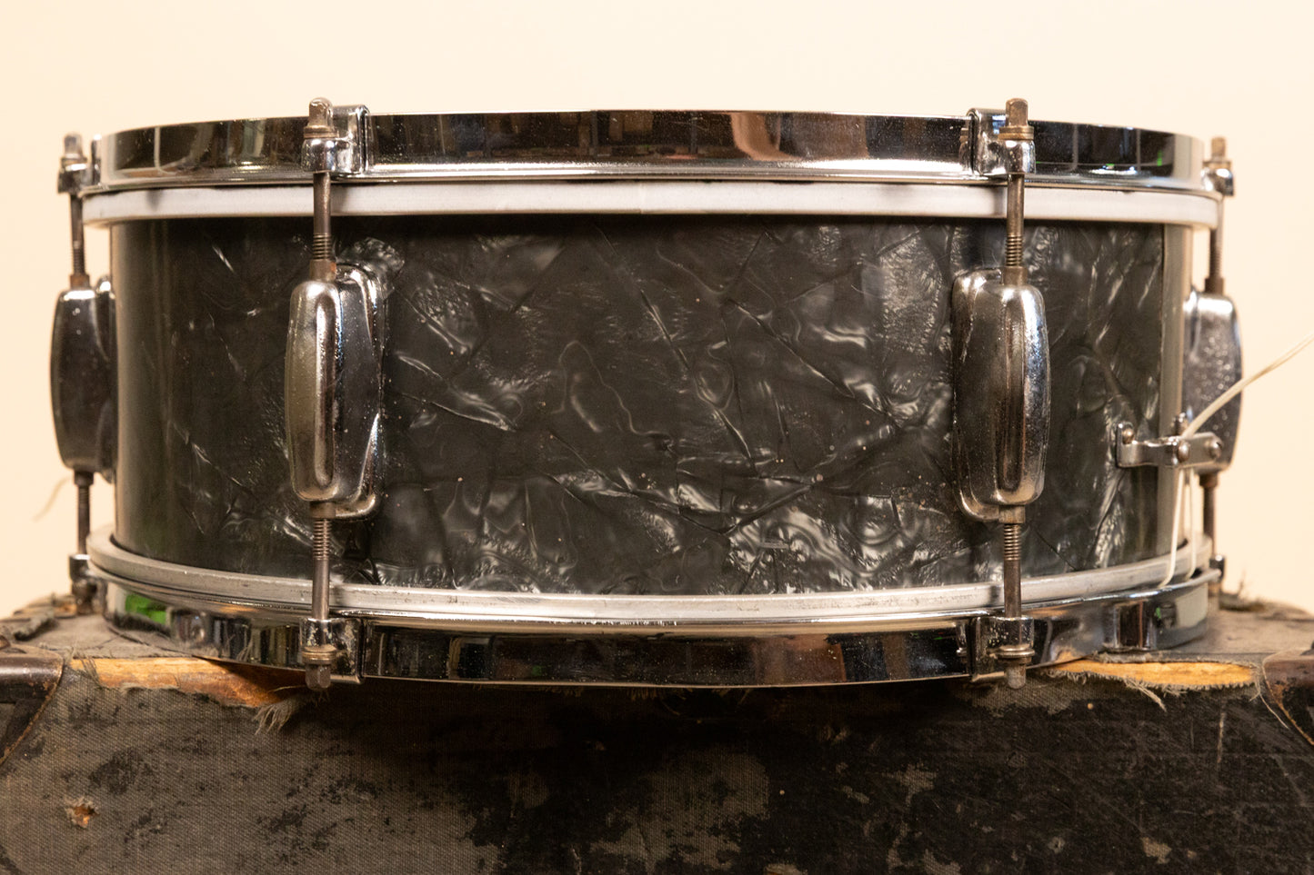 1966 Slingerland 5x14 Black Diamond Pearl Deluxe Student Model Snare Drum
