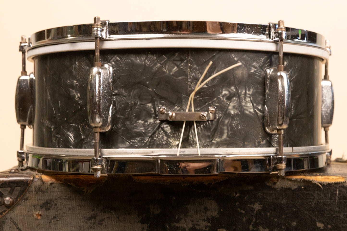 1966 Slingerland 5x14 Black Diamond Pearl Deluxe Student Model Snare Drum