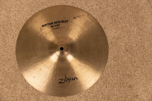 1990s Zildjian A 14" New Beat Bottom Hi Hat Cymbal 1332g