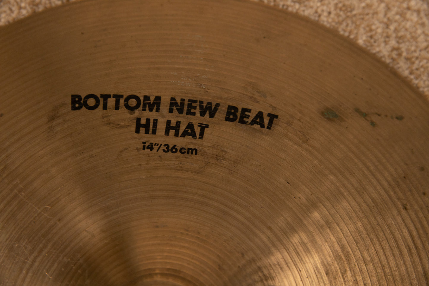 1990s Zildjian A 14" New Beat Bottom Hi Hat Cymbal 1332g