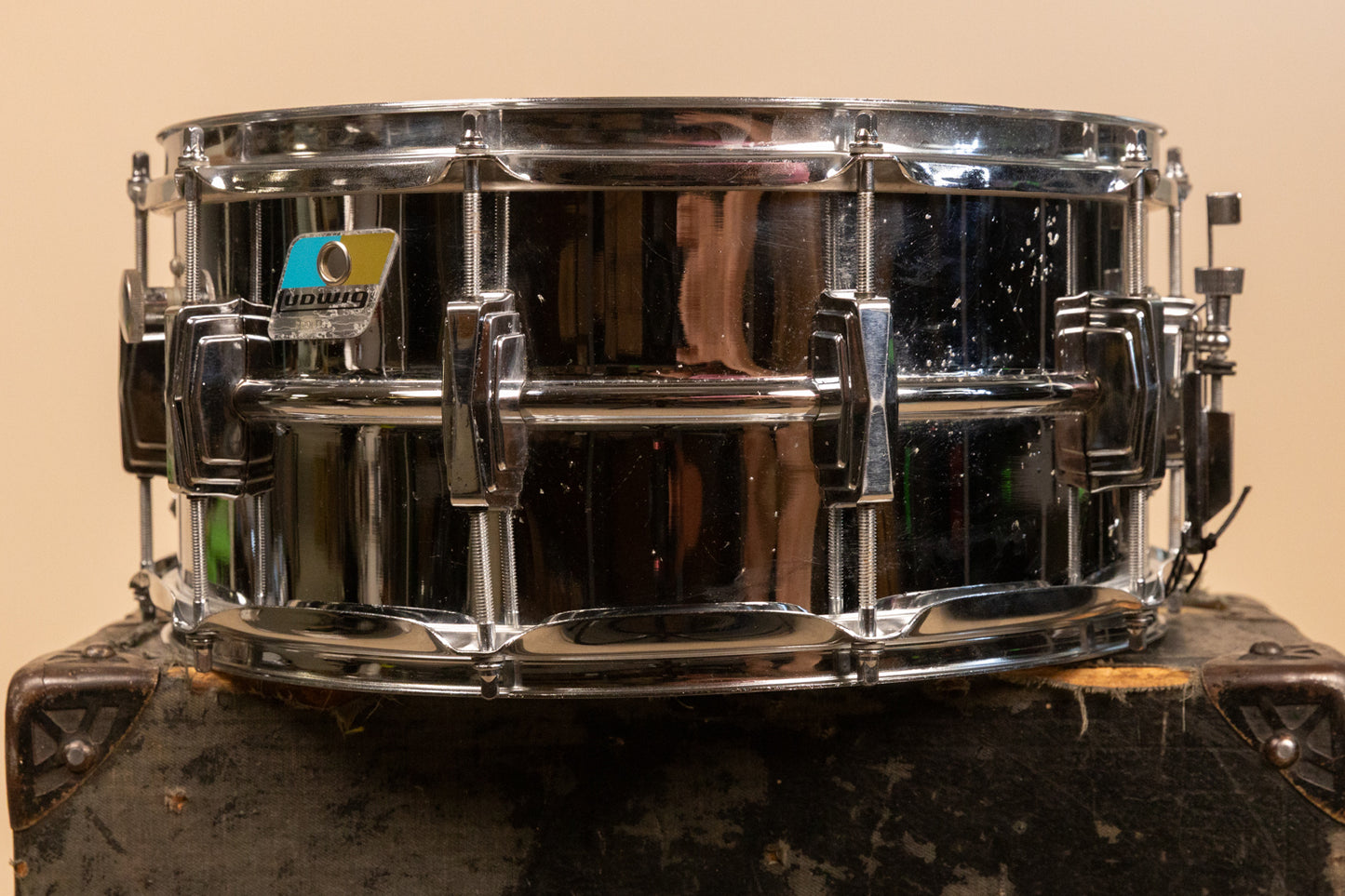 1980s Ludwig 6.5x14 LM402 Supraphonic Snare Drum