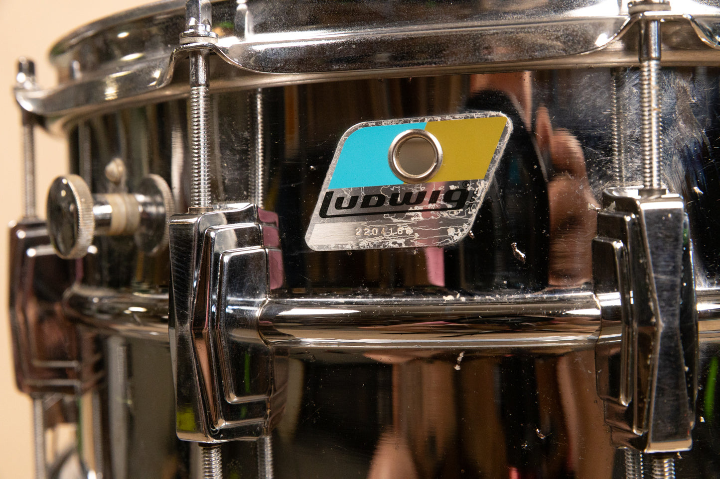 1980s Ludwig 6.5x14 LM402 Supraphonic Snare Drum