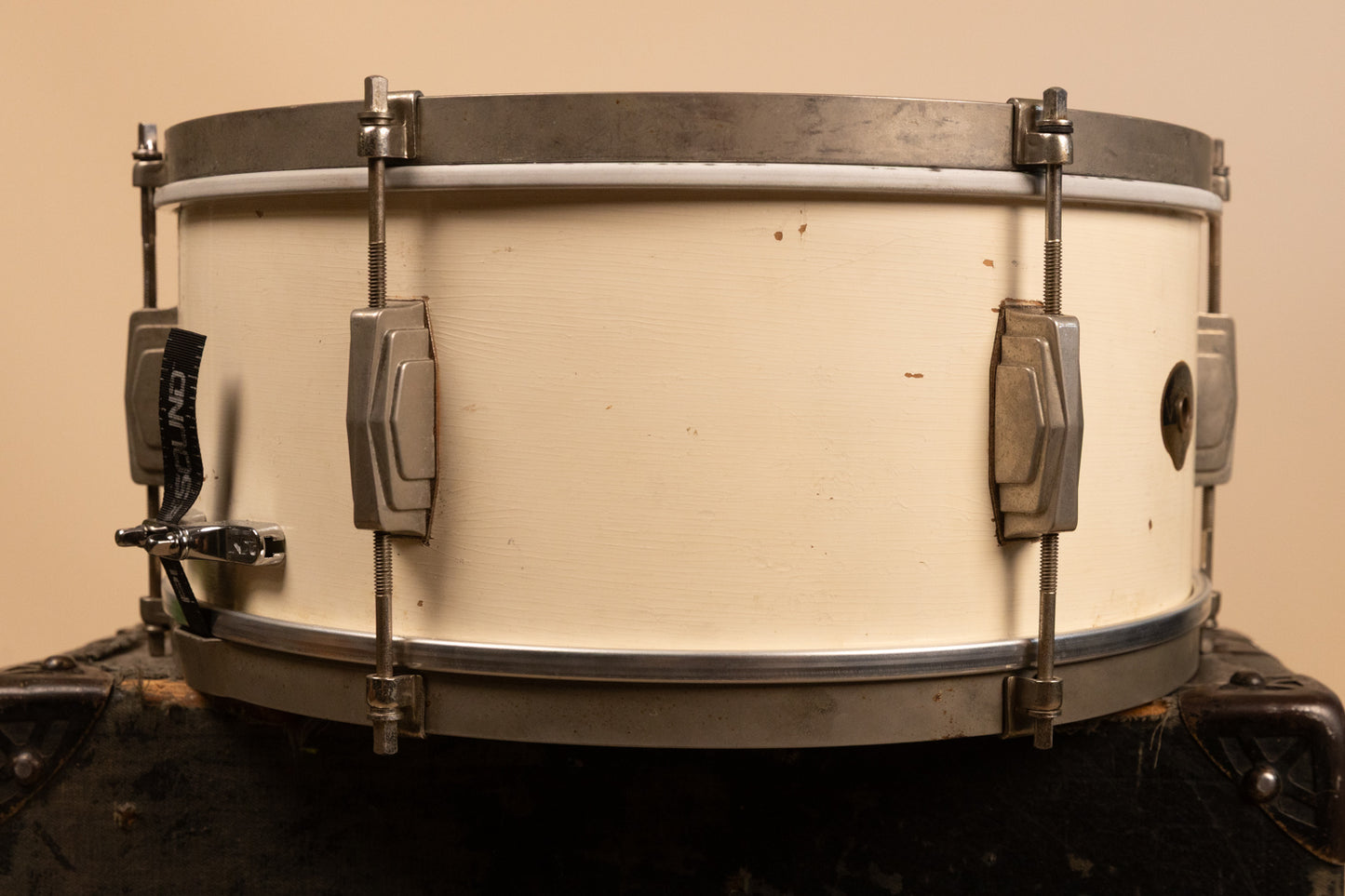 1947 Leedy & Ludwig 6.5x14 White Duco Utility Snare Drum