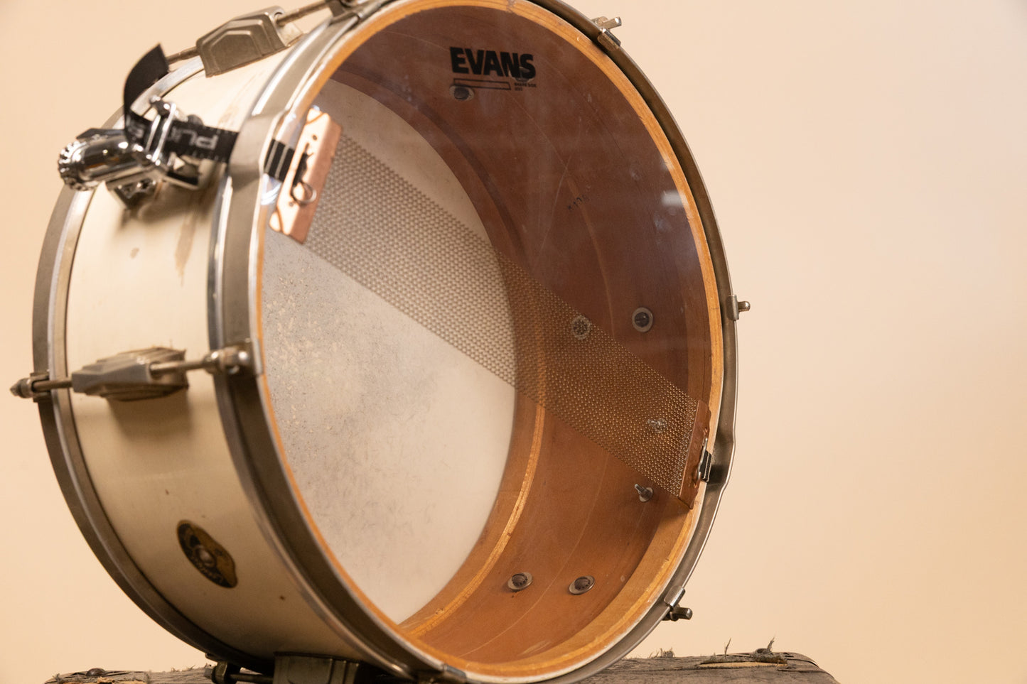 1947 Leedy & Ludwig 6.5x14 White Duco Utility Snare Drum