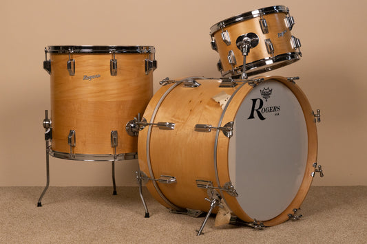 1960s Rogers Headliner Natural Lacquer Drum Set