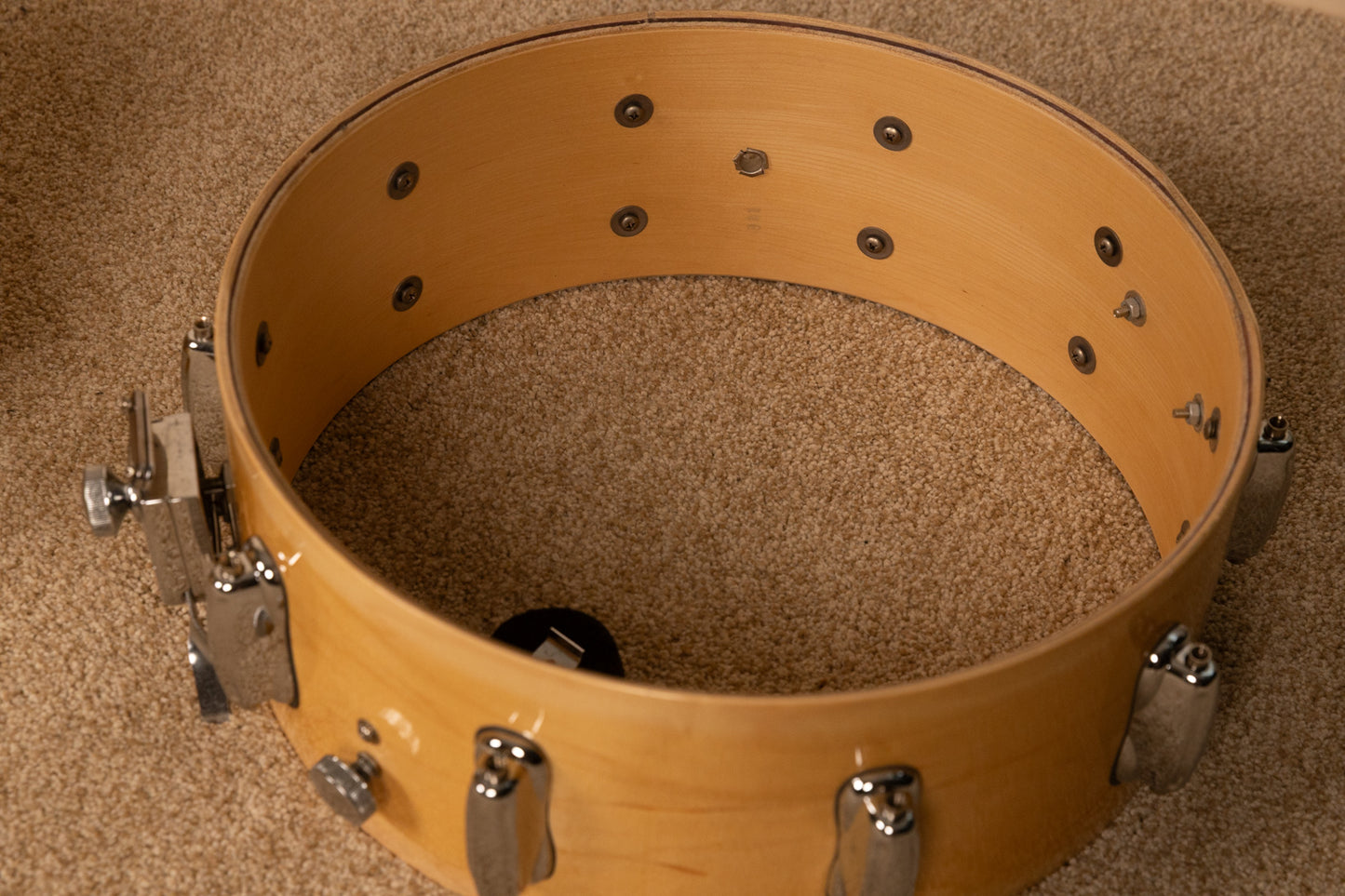 1990s Slingland Artist Custom Natural Maple Drum Set 14x20 8x12 14x14 and 5x14