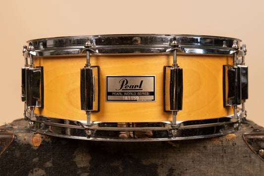 Pearl World Series 5x14 Natural Satin Snare Drum