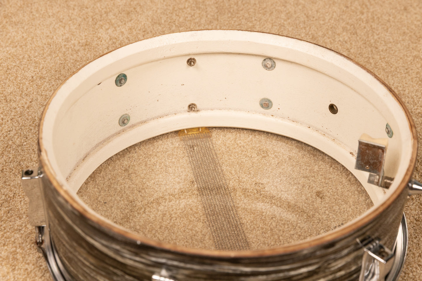 1960s Ludwig 5x14 Oyster Black Pearl Pioneer Snare Drum