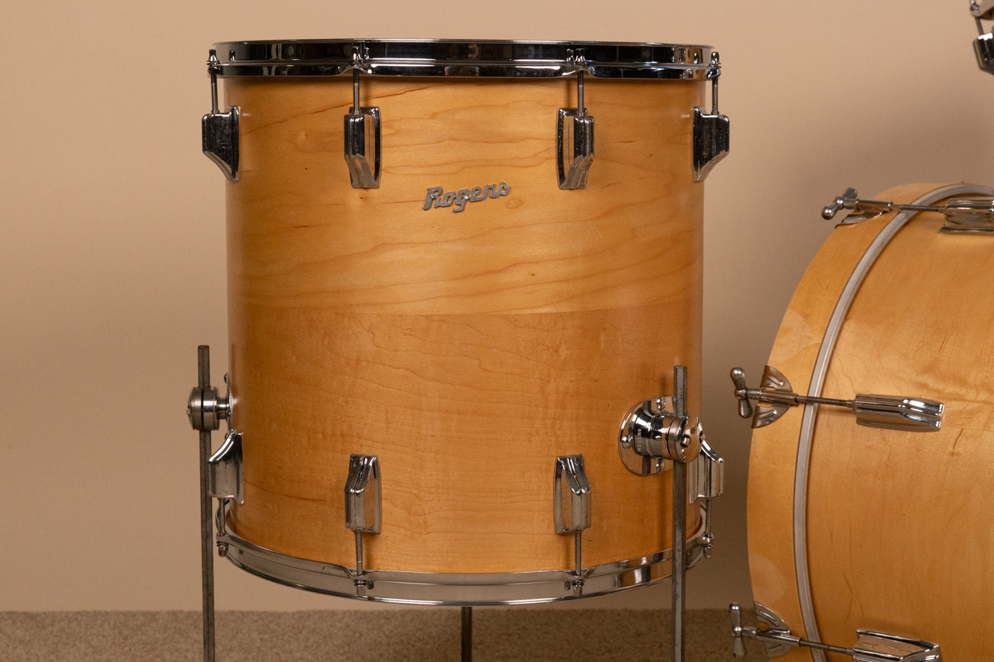 1960s Rogers Headliner Natural Lacquer Drum Set