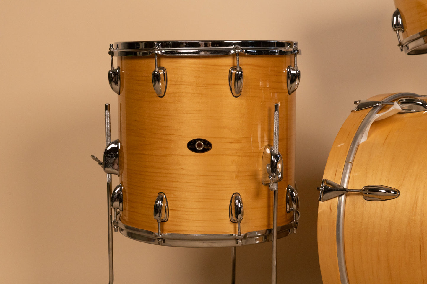 1990s Slingland Artist Custom Natural Maple Drum Set 14x20 8x12 14x14 and 5x14