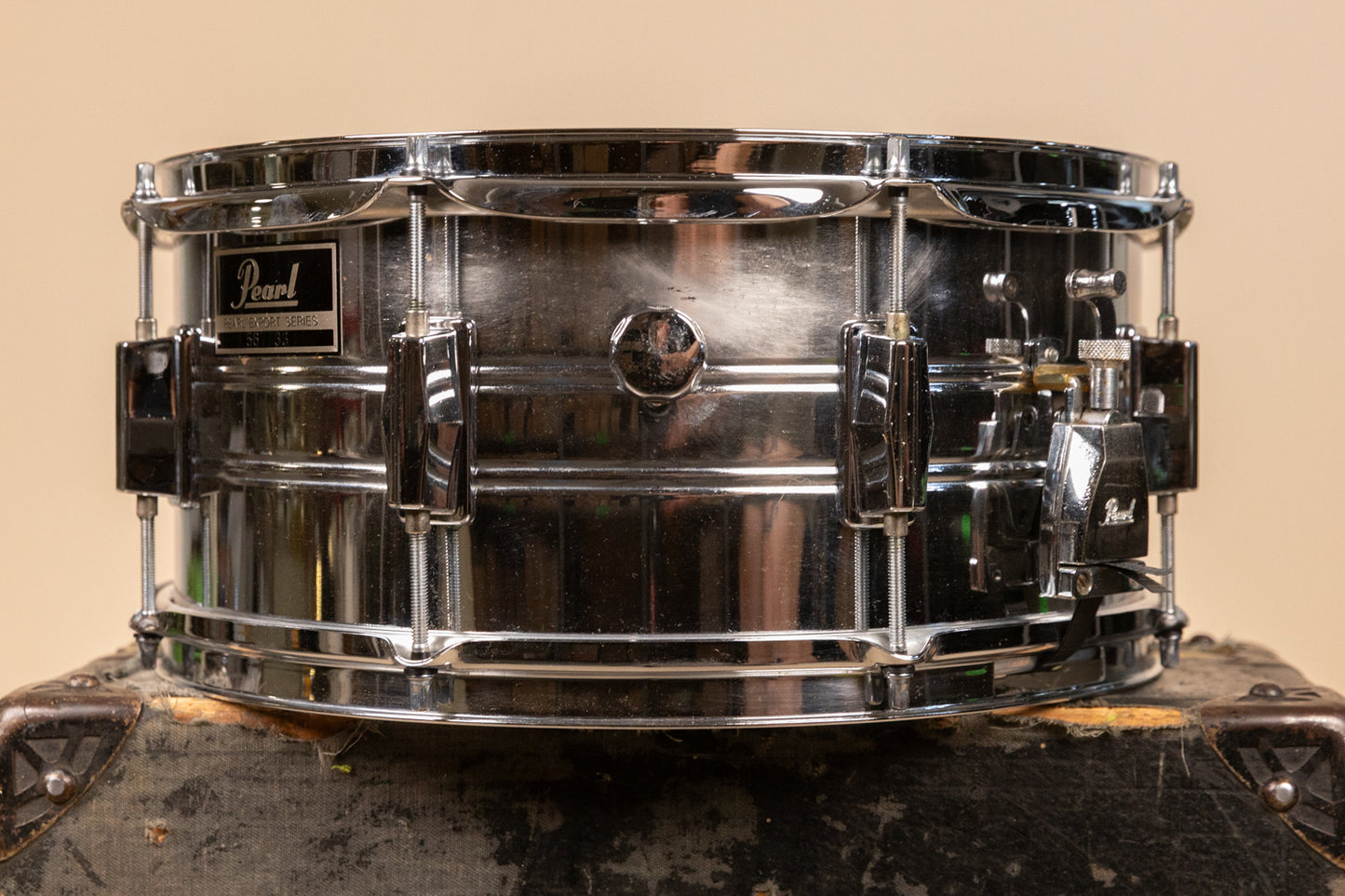 1990s Pearl 6.5x14 Metal Export Snare Drum