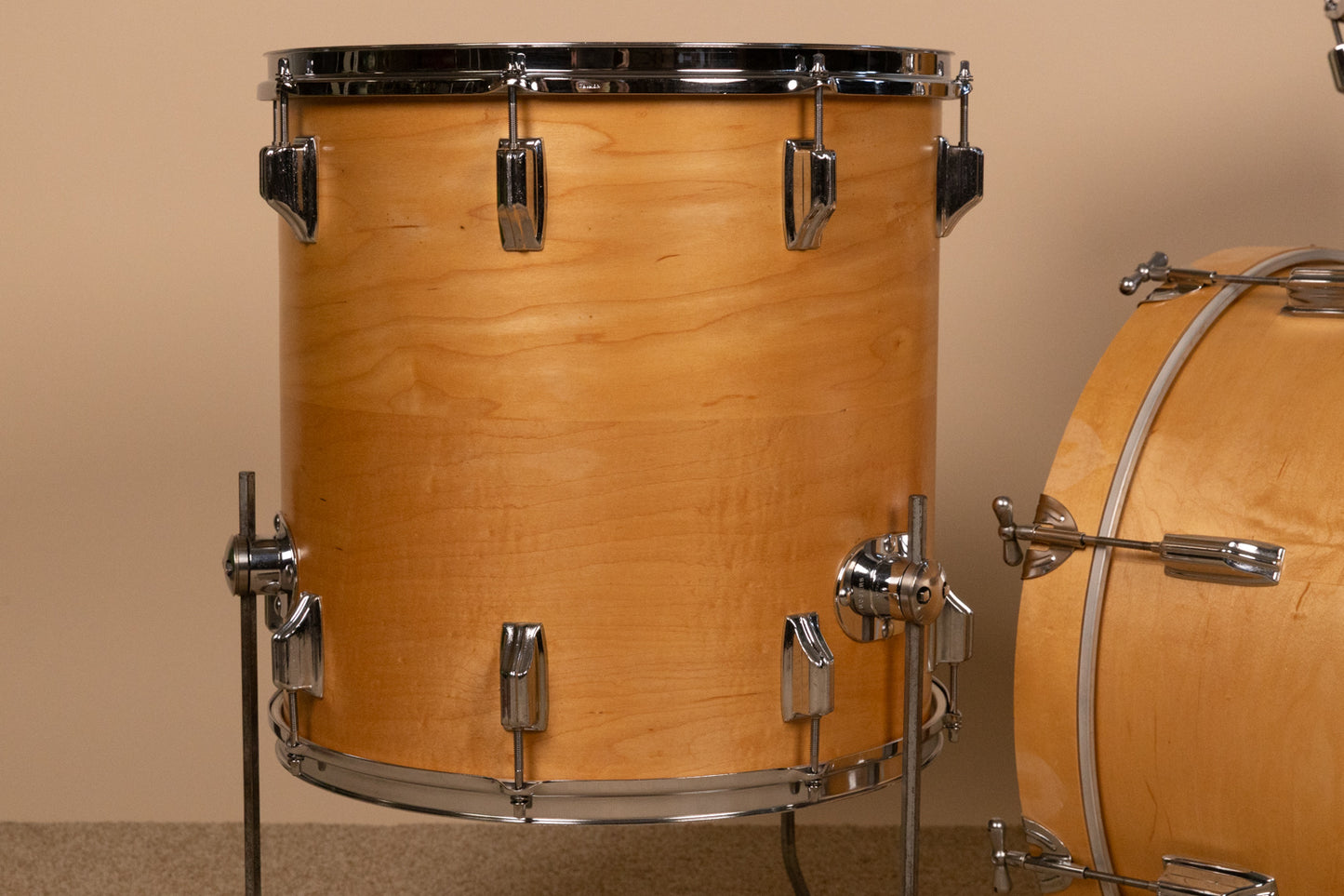 1960s Rogers Headliner Natural Lacquer Drum Set