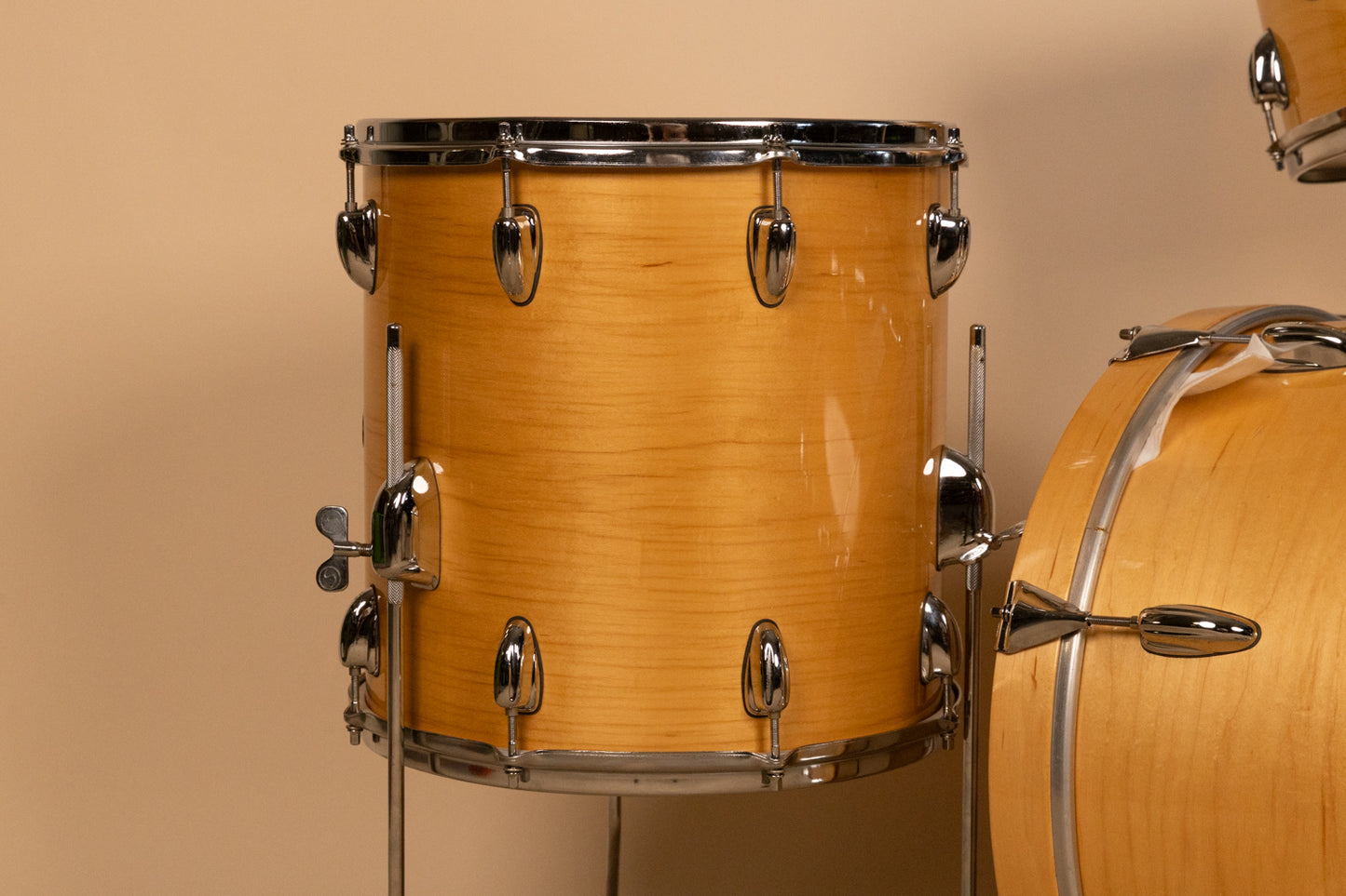1990s Slingland Artist Custom Natural Maple Drum Set 14x20 8x12 14x14 and 5x14