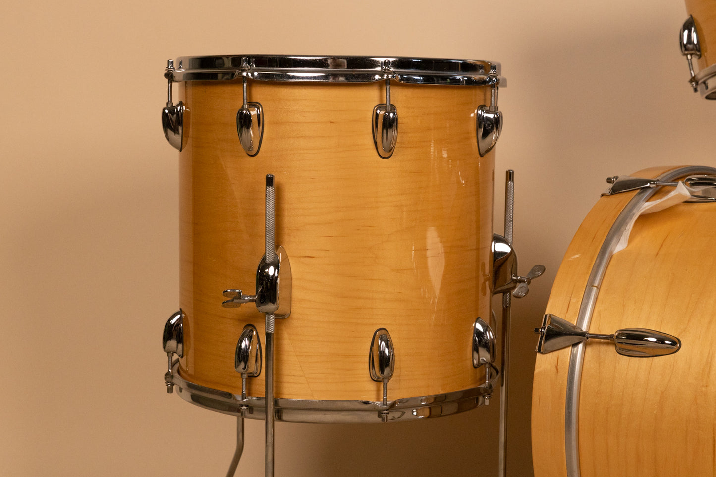 1990s Slingland Artist Custom Natural Maple Drum Set 14x20 8x12 14x14 and 5x14