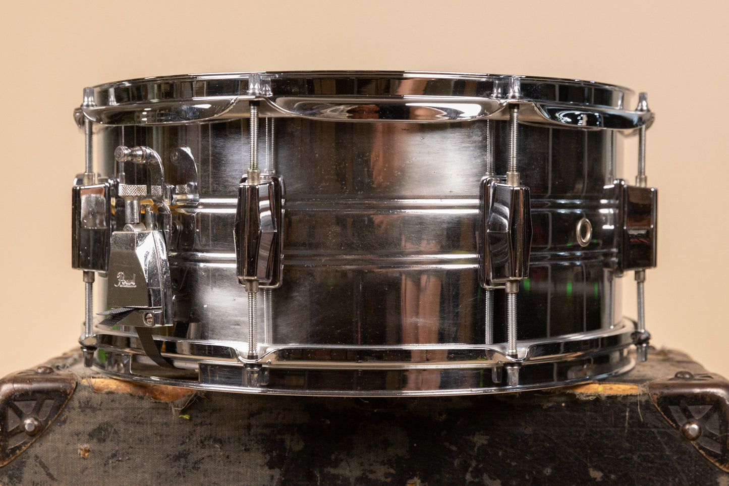 1990s Pearl 6.5x14 Metal Export Snare Drum