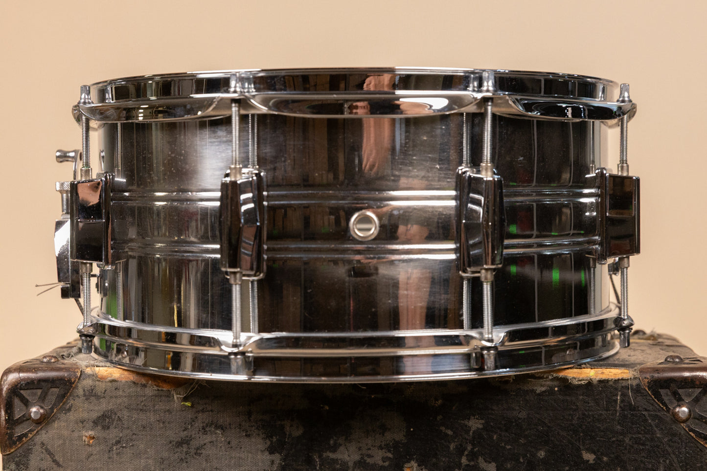 1990s Pearl 6.5x14 Metal Export Snare Drum