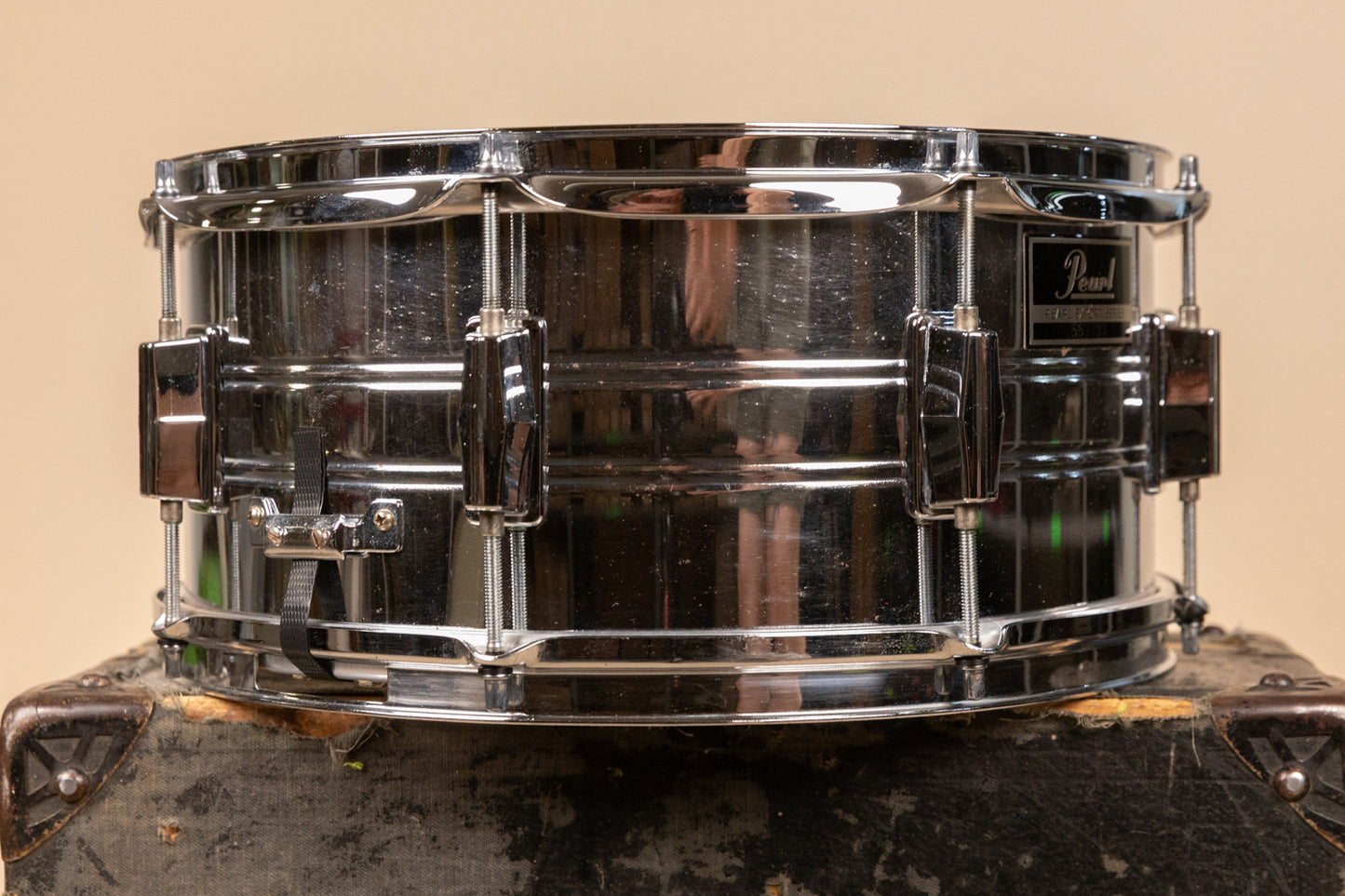 1990s Pearl 6.5x14 Metal Export Snare Drum