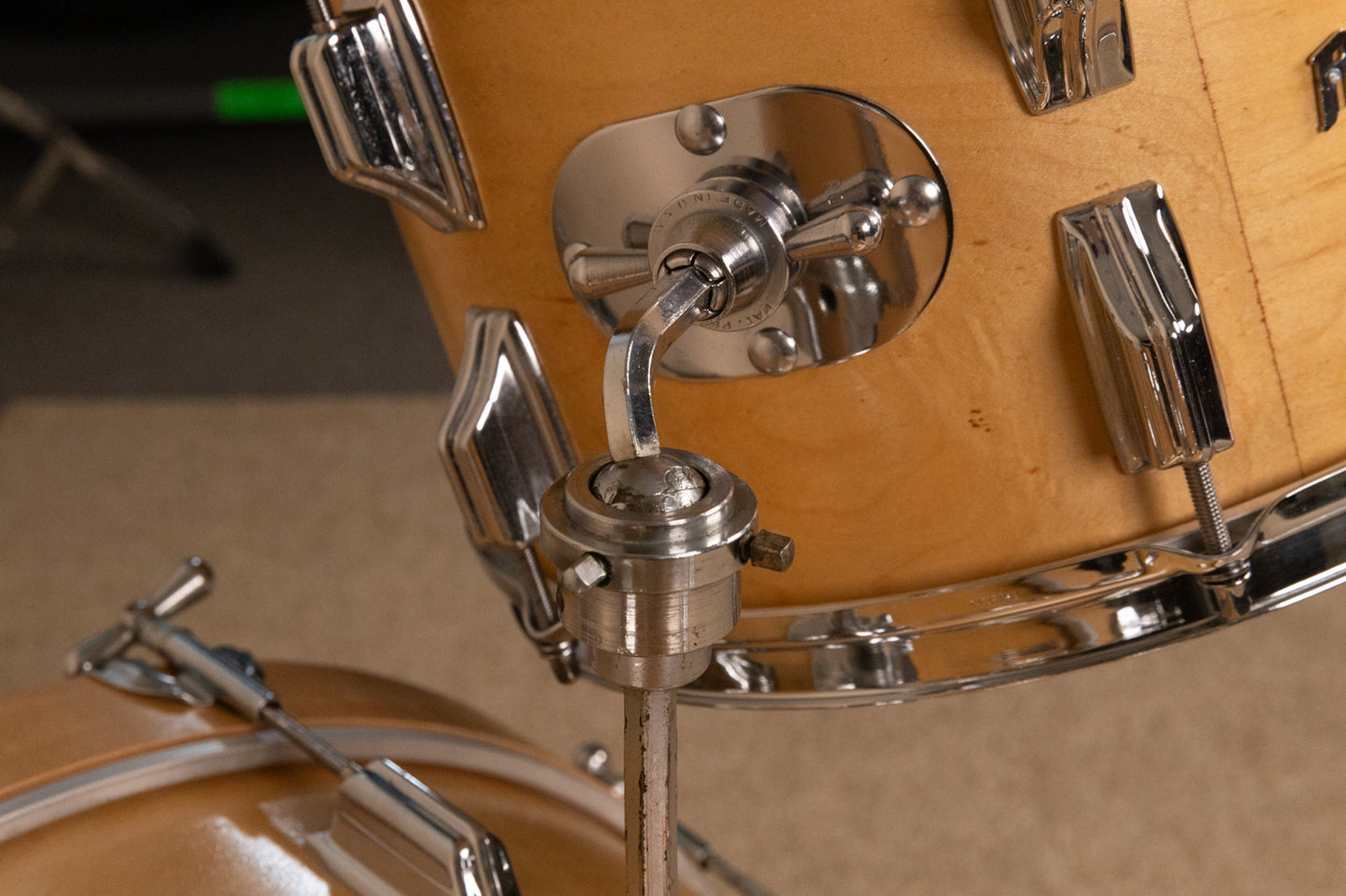 1960s Rogers Headliner Natural Lacquer Drum Set