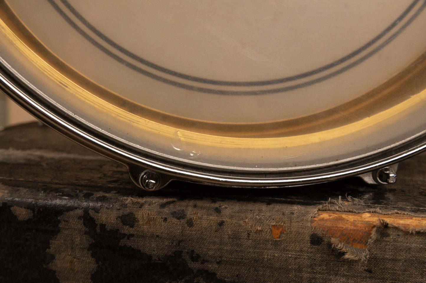 1980s Pearl 3.5x14 Brass Free Floating Snare Drum
