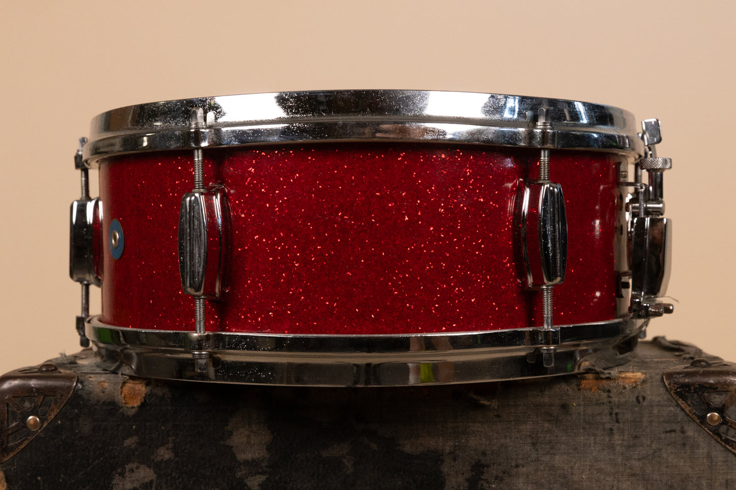Vintage Zim-Gar 5x14 Red Sparkle Snare Drum