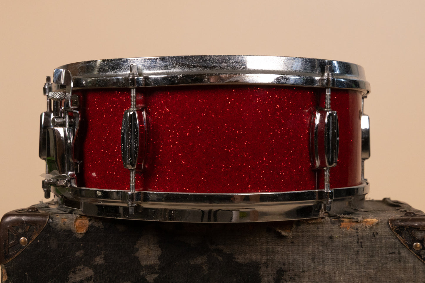 Vintage Zim-Gar 5x14 Red Sparkle Snare Drum