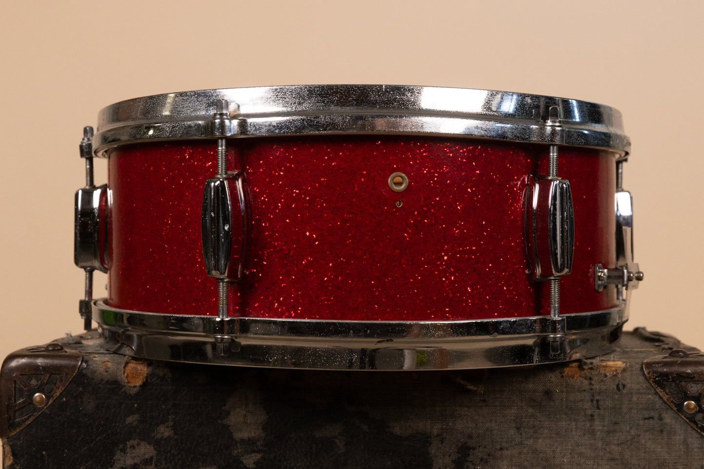 Vintage Zim-Gar 5x14 Red Sparkle Snare Drum