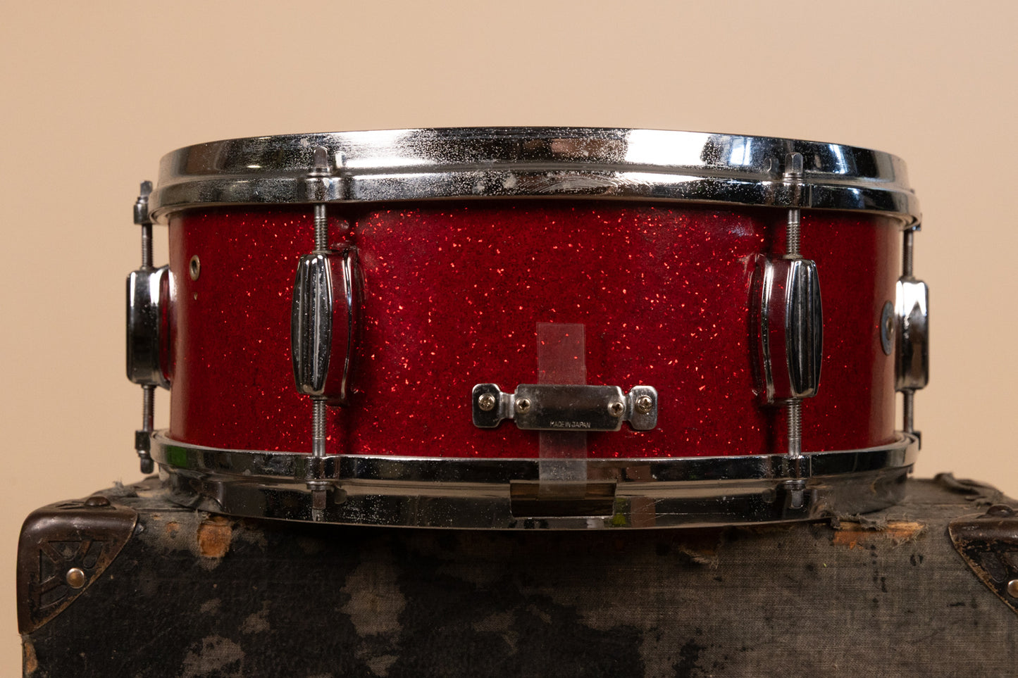 Vintage Zim-Gar 5x14 Red Sparkle Snare Drum
