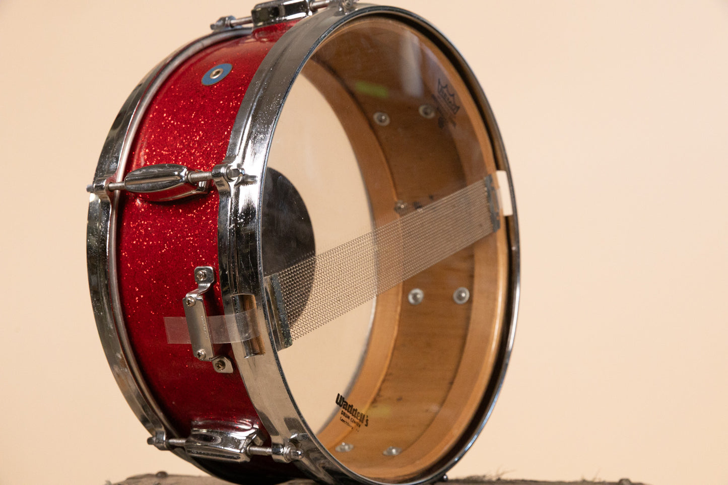 Vintage Zim-Gar 5x14 Red Sparkle Snare Drum