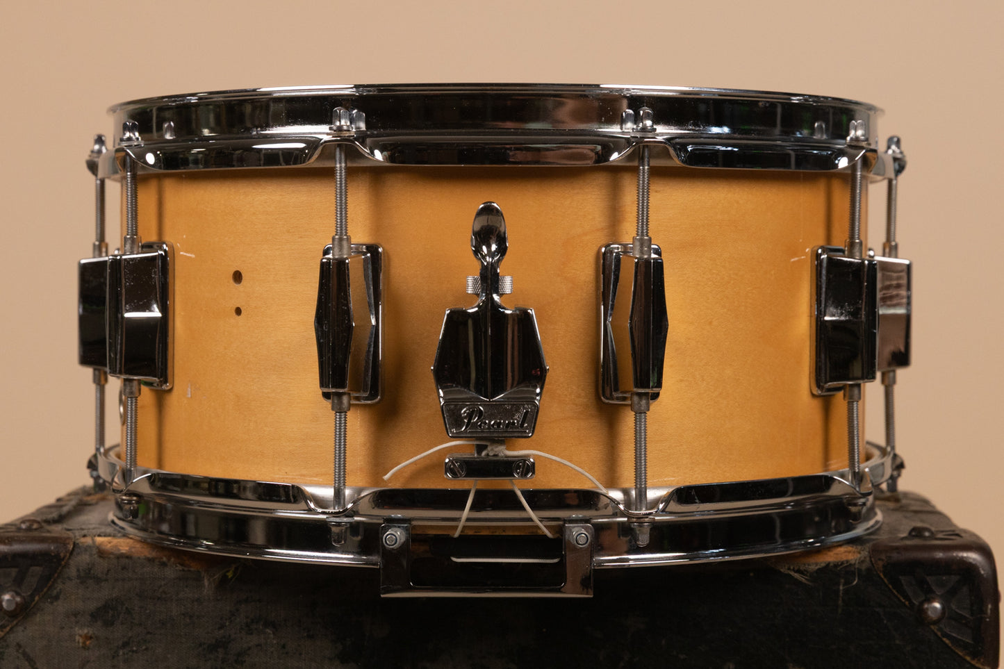 1980s Pearl 6.5x14 M-314L Natural Maple Snare Drum