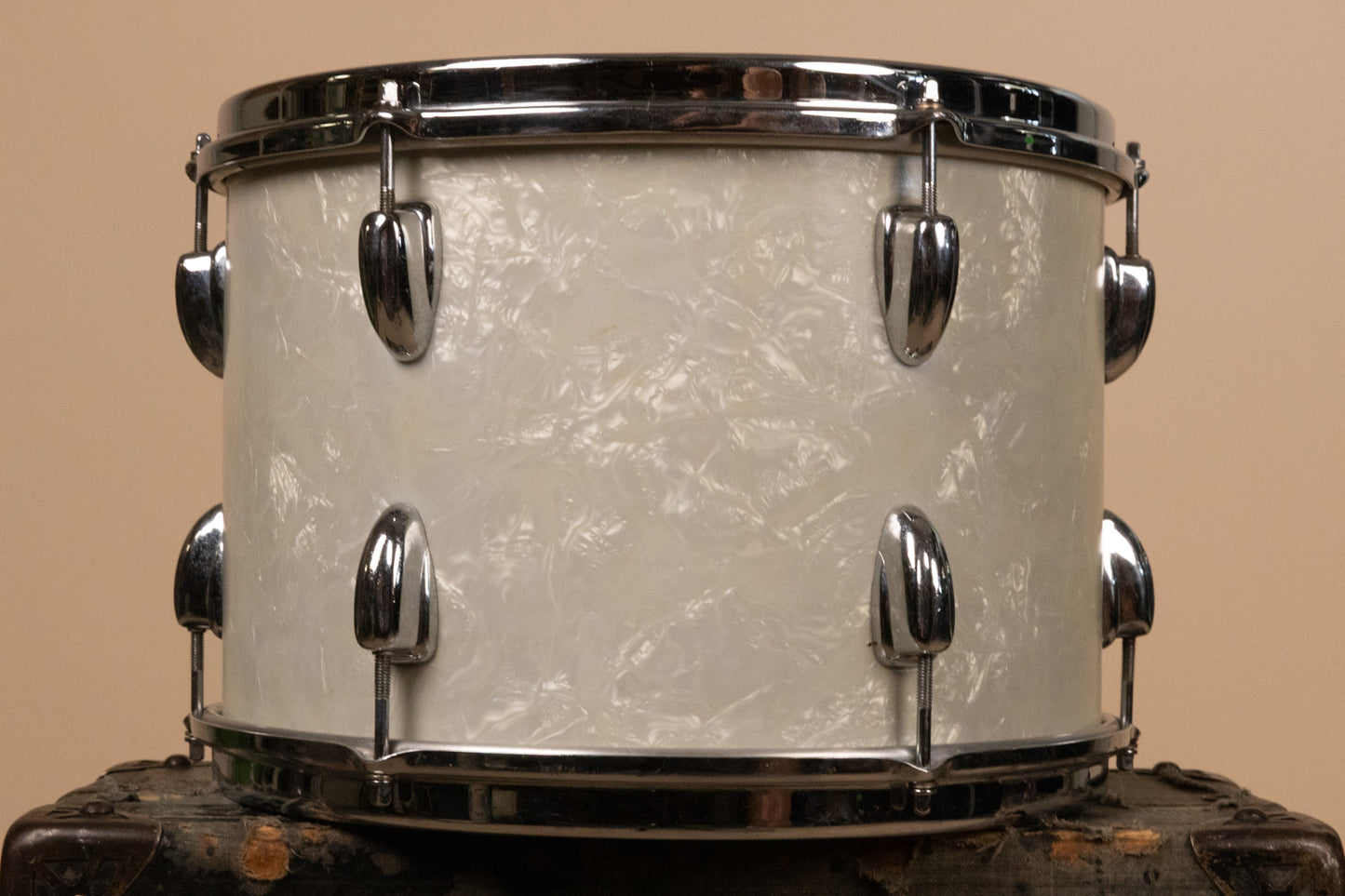 1960s Slingerland 9x13 White Marine Pearl Tom