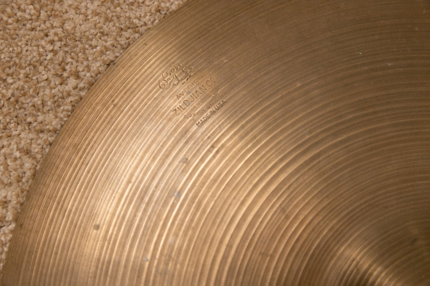 1950s Zildjian A 14" Small Stamp Hi Hat Cymbal 1187g