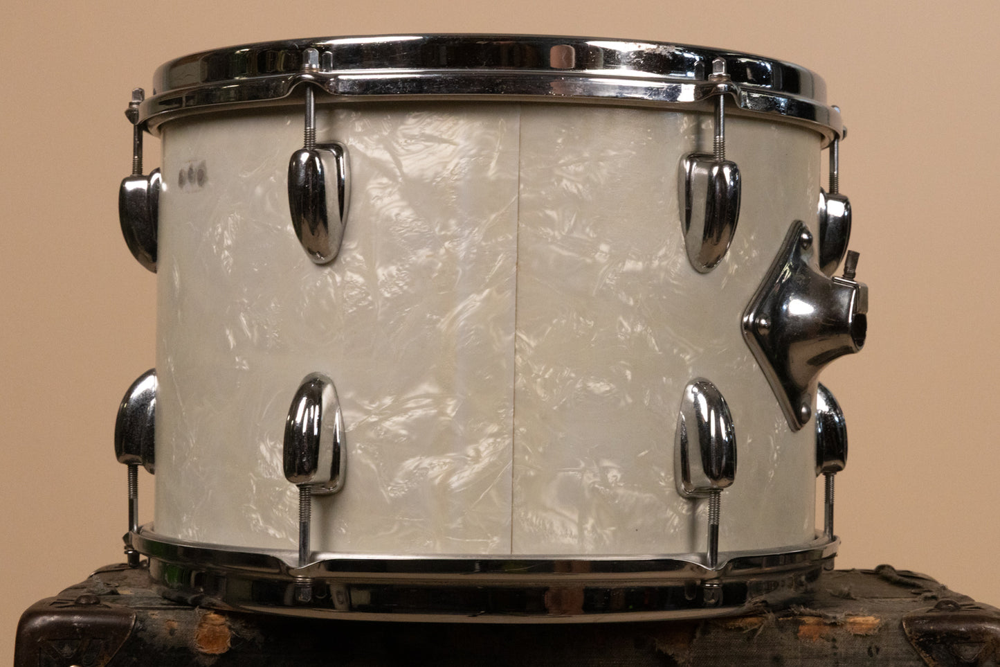 1960s Slingerland 9x13 White Marine Pearl Tom
