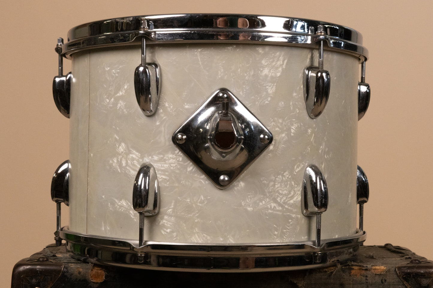 1960s Slingerland 9x13 White Marine Pearl Tom
