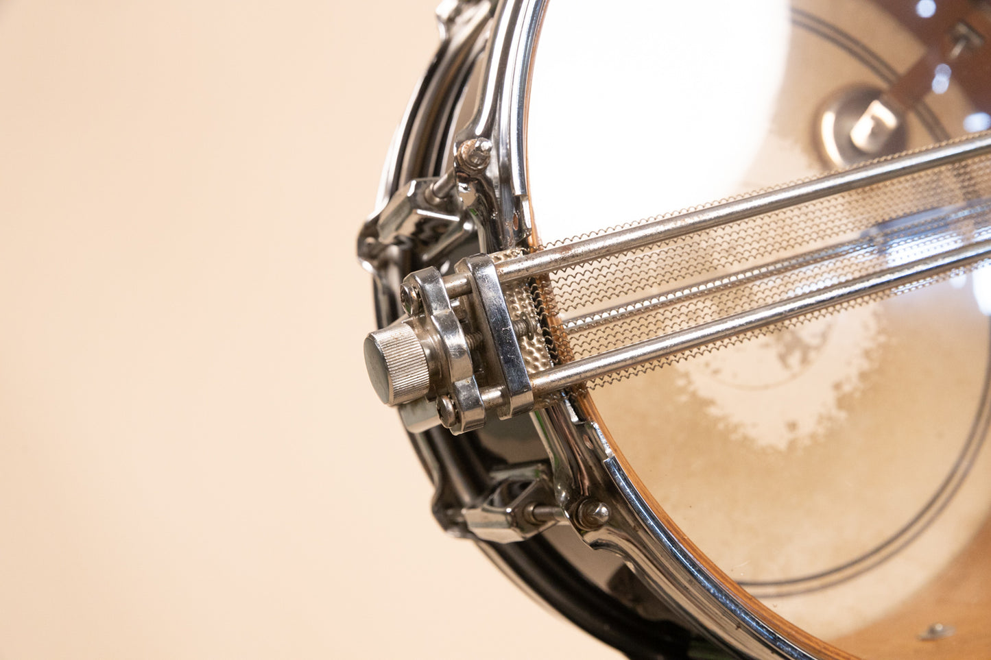 1970s Pearl 6.5x14 BC-414D Jet Black Snare Drum