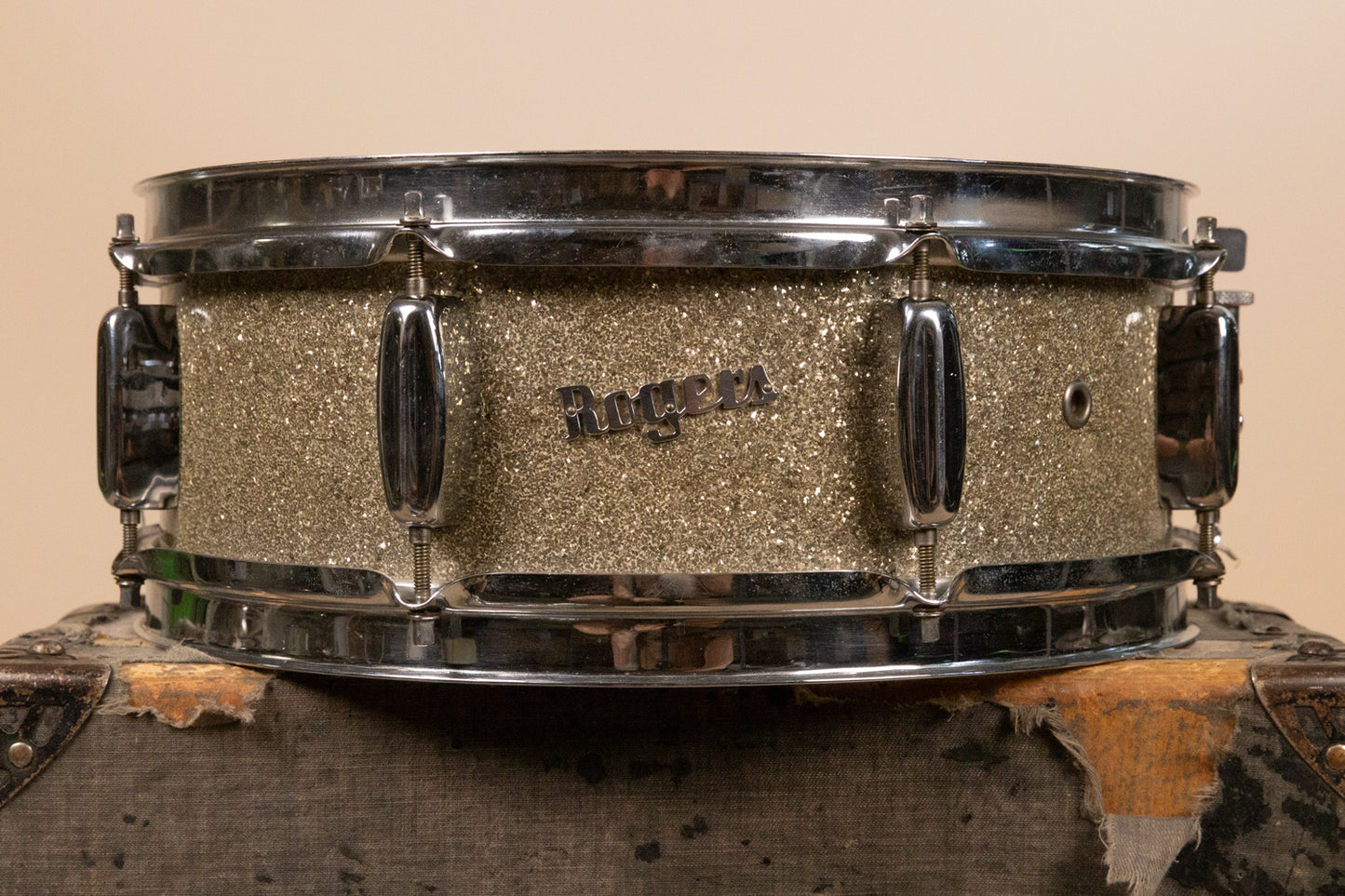 1960 Rogers 5x14 Sparkling Silver Pearl Holiday Snare Drum